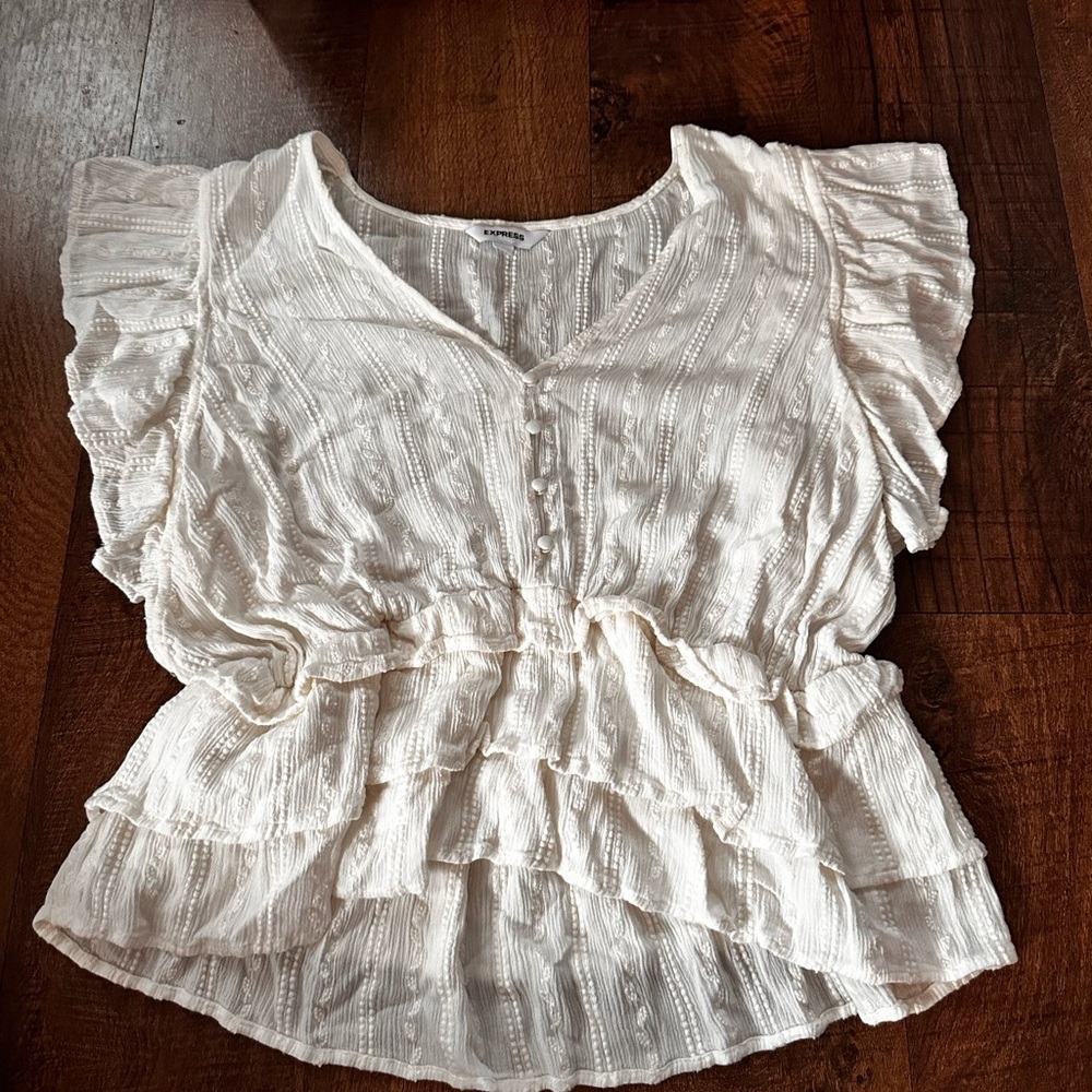 Express Ruffle Sleeve Blouse